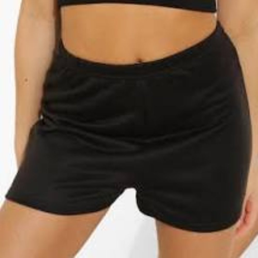 Boohoo Black jogger sweat shorts